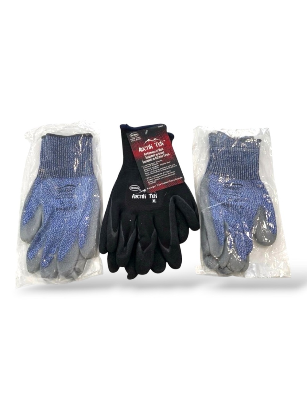 Boss Arctik Tek XL Lined Nitrile Work Gloves - 3 Pairs For Cold Weather Protecti